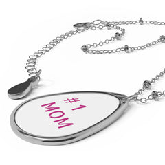 #1 MOM Oval Necklace