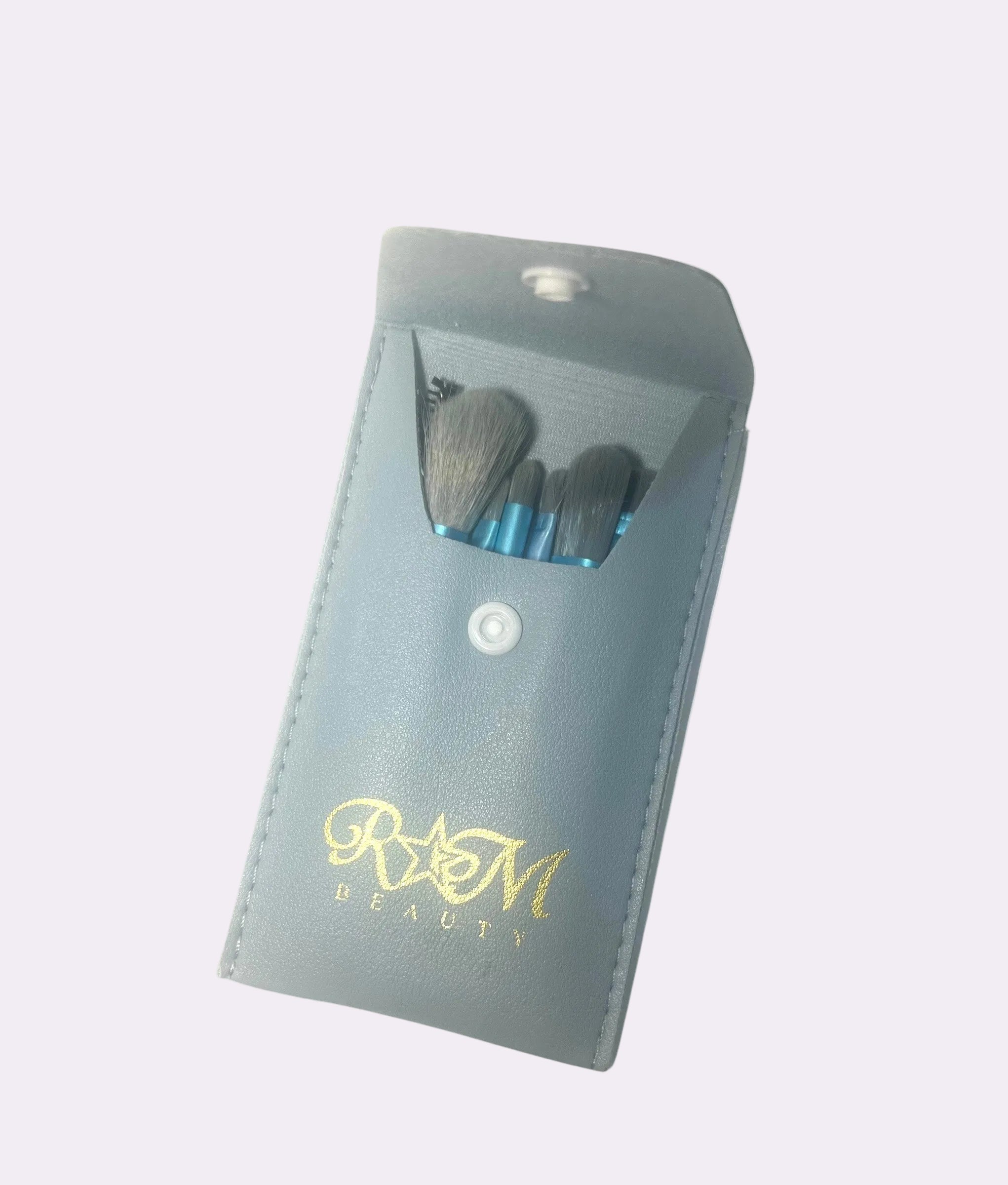 Travel Makeup Brush 8 Pcs Set Pro Blue Rodolfo Medina