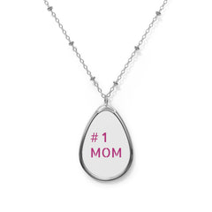#1 MOM Oval Necklace