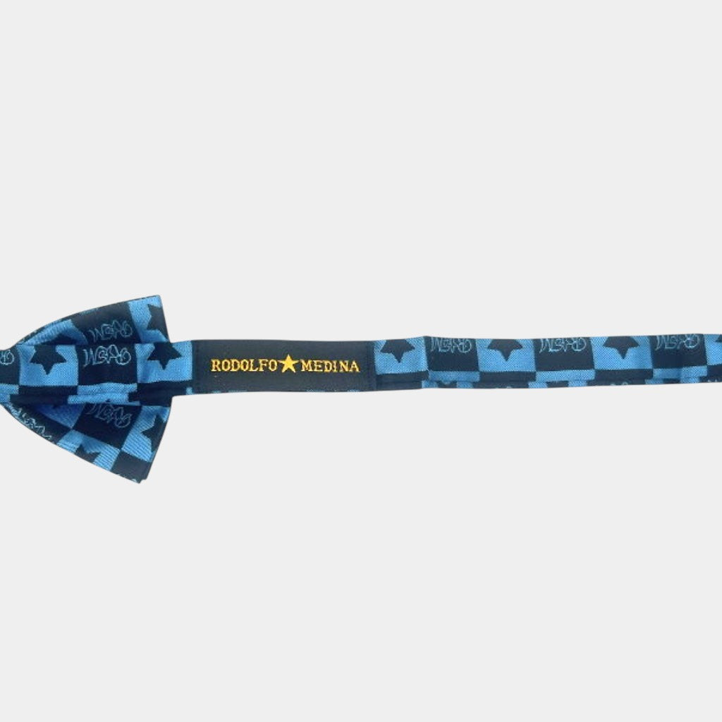 BLACK AQUA LUXE STARS BOW TIE - Rodolfo Medina
