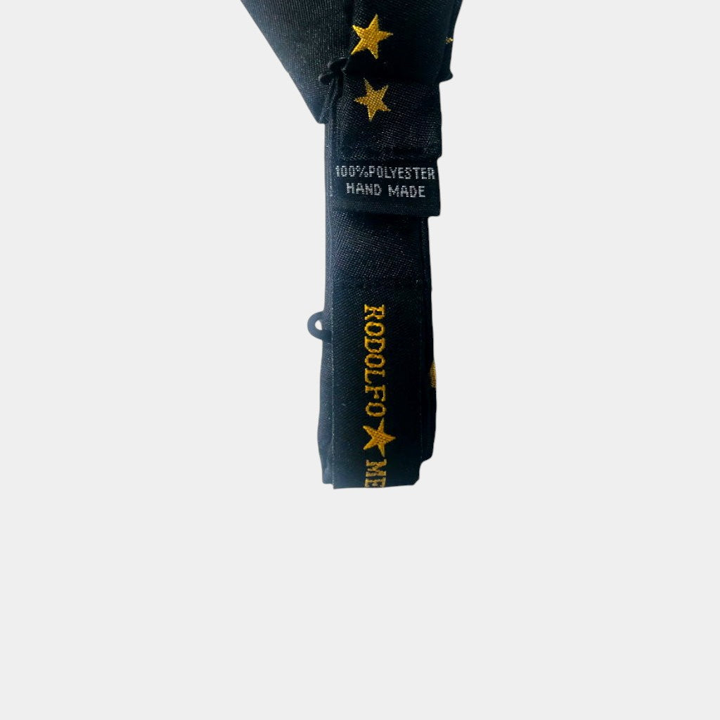 BLACK & GOLD STARS BOW TIE