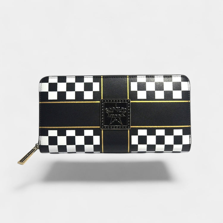 CHECKERED LUXE ZIP WALLET - Rodolfo Medina
