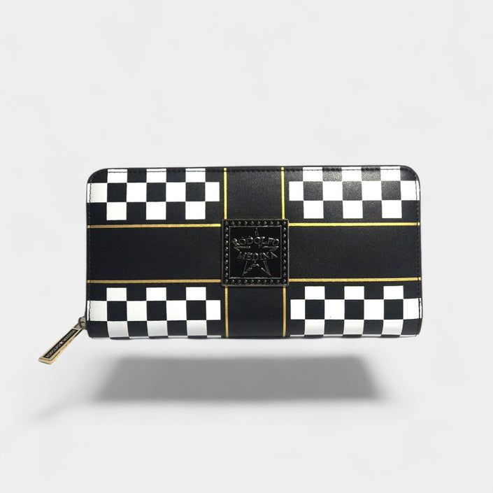 CHECKERED LUXE ZIP WALLET - Rodolfo Medina