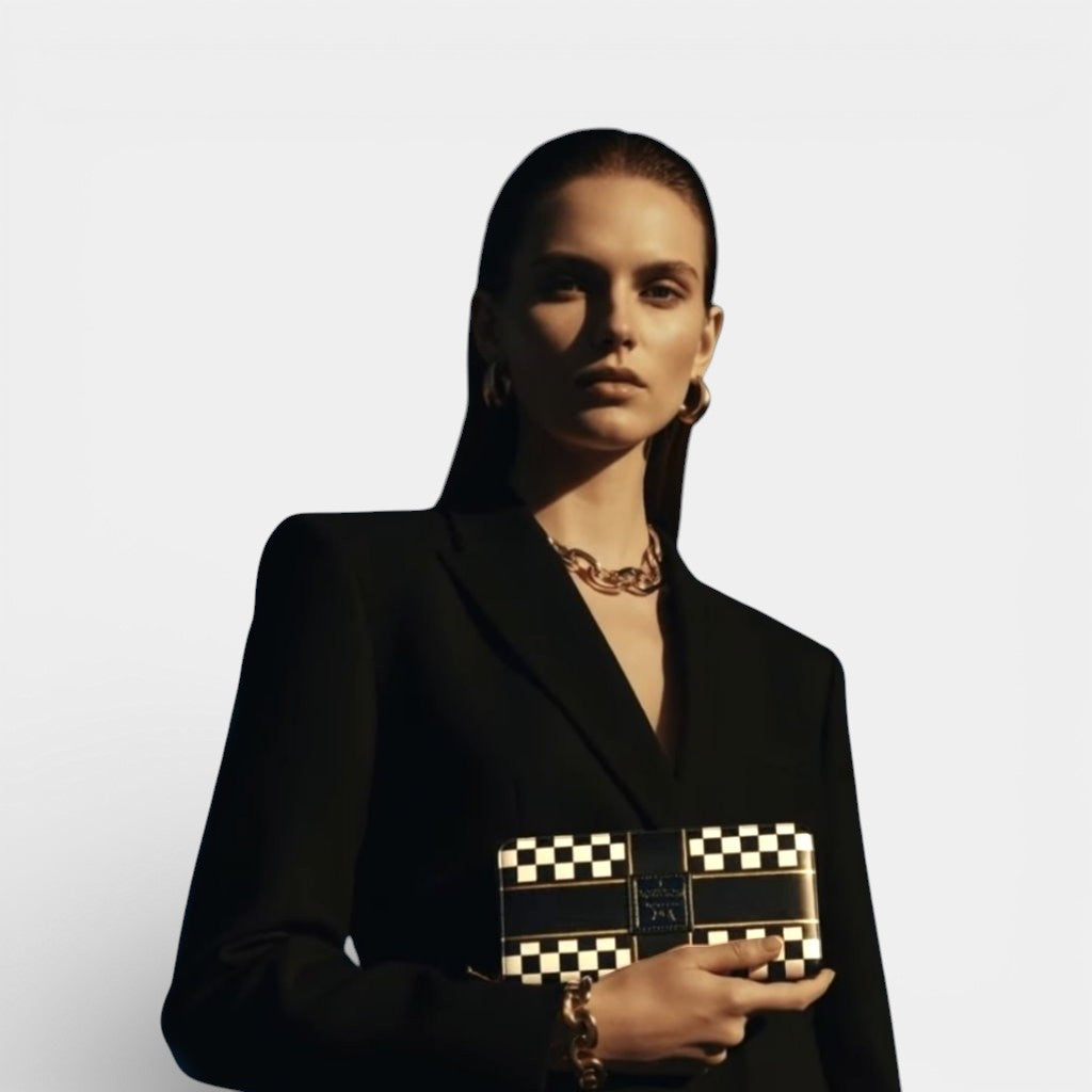 CHECKERED LUXE ZIP WALLET