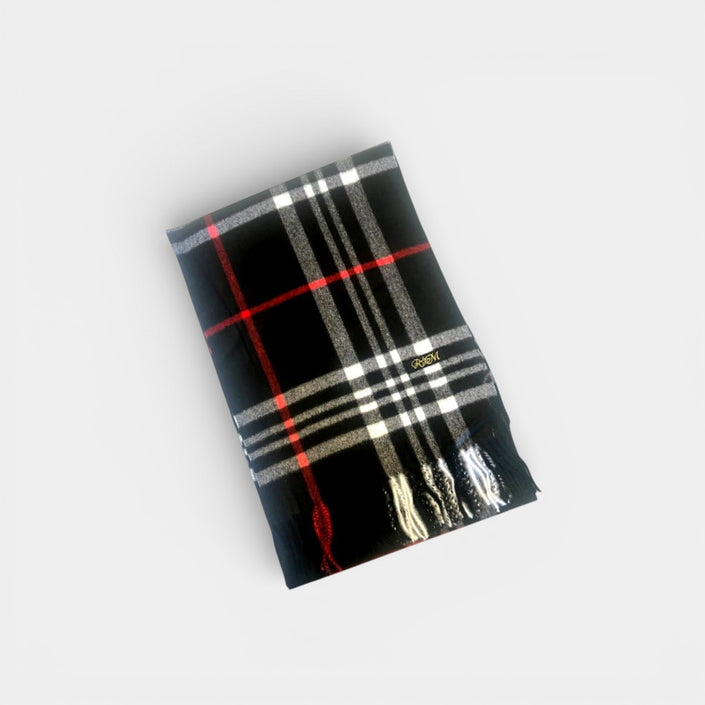 CHECKERED SOFT DRAPE SCARF - Rodolfo Medina