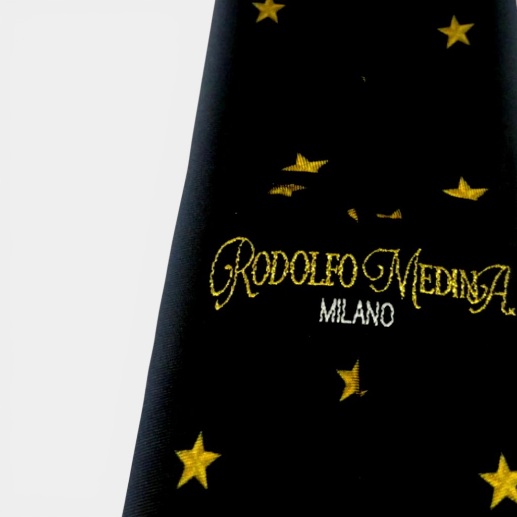 MILANO GOLD STAR SILK TIE - Rodolfo Medina