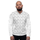White BLK  Bomber Jacket