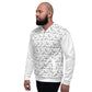 White BLK  Bomber Jacket