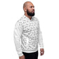 White BLK  Bomber Jacket
