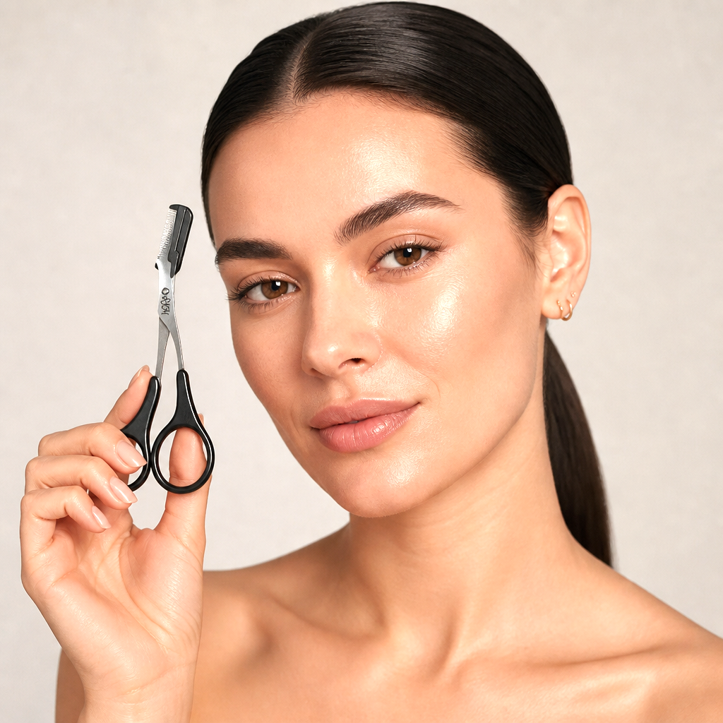 HIGH QUALITY BLACK EYEBROW SCISSORS