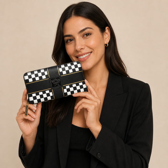 CROSS SQUARES ICON CONTINENTAL WALLET
