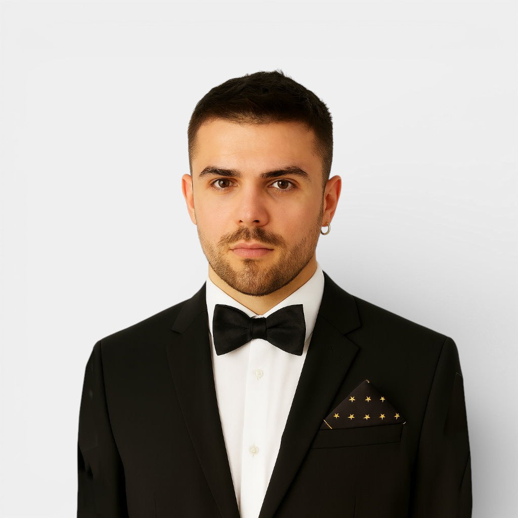 SILK STAR POCKET SQUARE