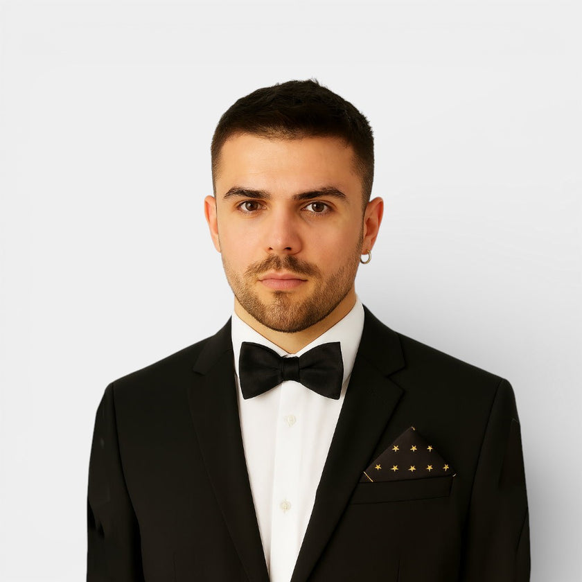 SILK STAR POCKET SQUARE - Rodolfo Medina