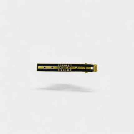 SIGNATURE STARS TIE CLIP GOLD BLACK