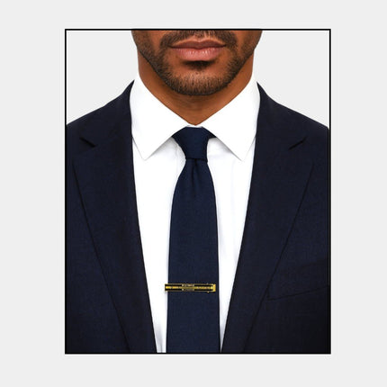 SIGNATURE STARS TIE CLIP GOLD BLACK