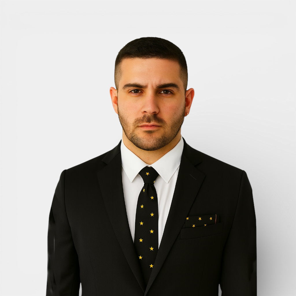 MILANO GOLD STAR SILK TIE