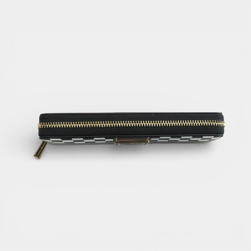 CHECKERED LUXE ZIP WALLET - Rodolfo Medina