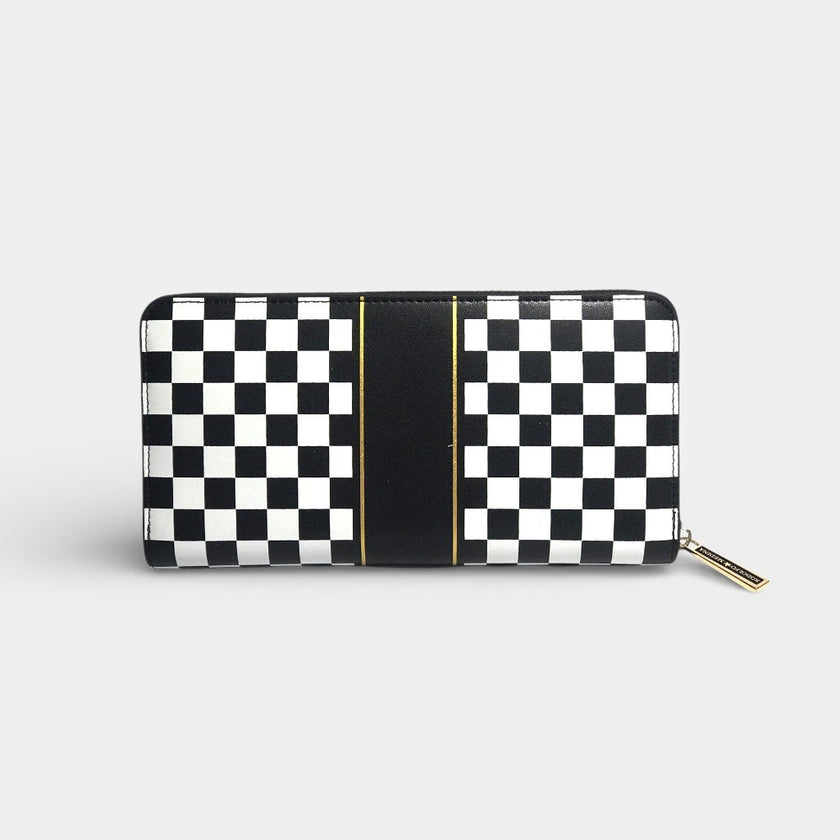 CHECKERED LUXE ZIP WALLET - Rodolfo Medina