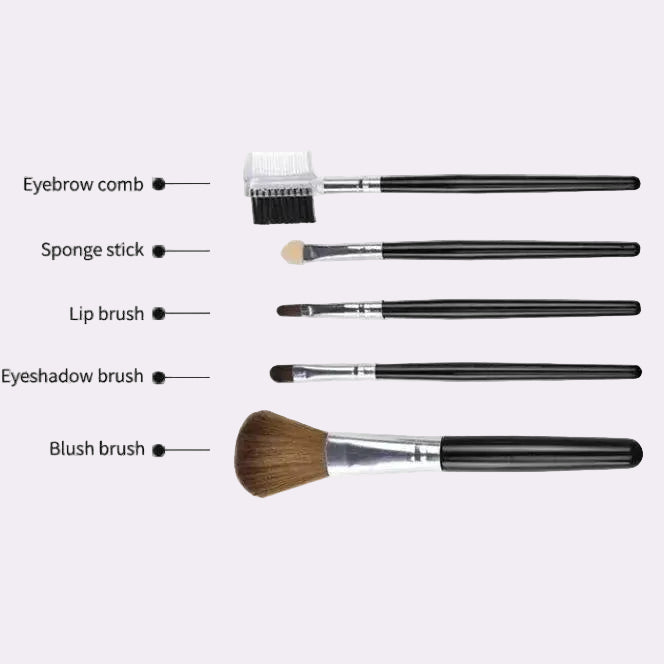 RM 5 Pcs Makeup Brush Set - Rodolfo Medina