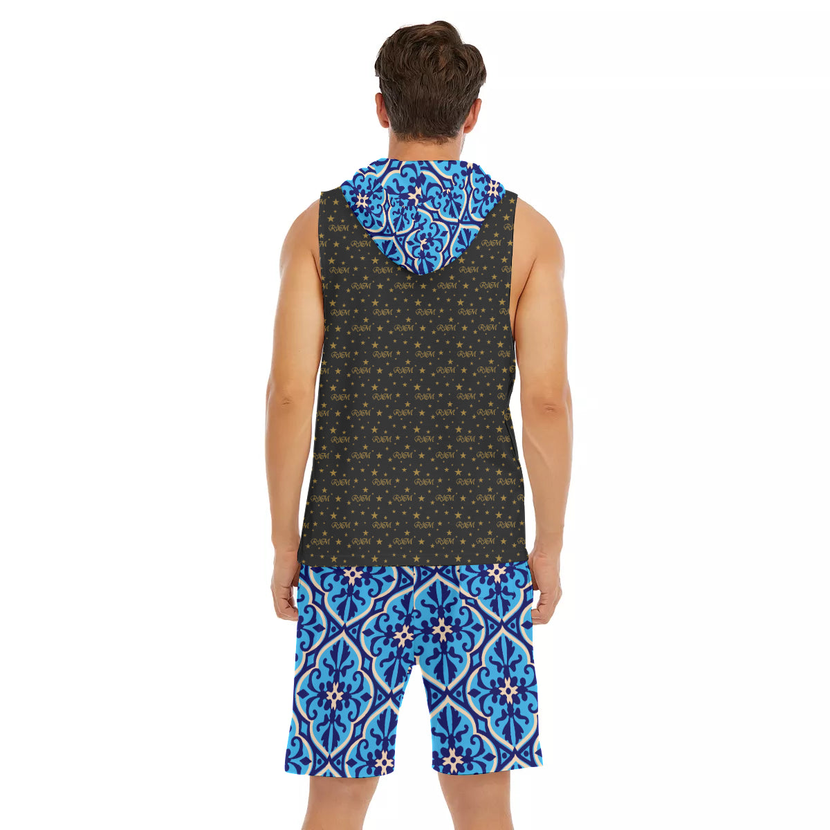 RM All-Over Print Men's Sleeveless Vest And Shorts Sets RODOLFO MEDINA 