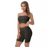 RM All-Over Print Women's Breast Wrap Shorts Suit RODOLFO MEDINA 