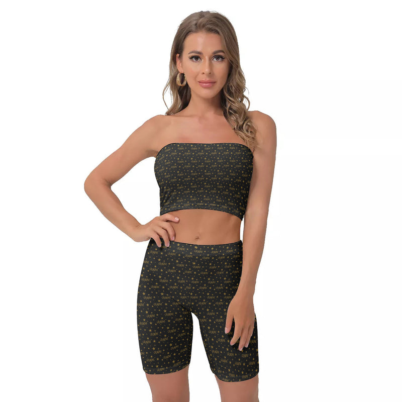 RM All-Over Print Women's Breast Wrap Shorts Suit RODOLFO MEDINA 