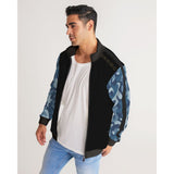 RM BLU  Men's Stripe-Sleeve Track Jacket RODOLFO MEDINA 