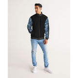 RM BLU  Men's Stripe-Sleeve Track Jacket RODOLFO MEDINA 