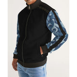 RM BLU  Men's Stripe-Sleeve Track Jacket RODOLFO MEDINA 