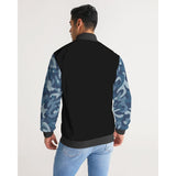 RM BLU  Men's Stripe-Sleeve Track Jacket RODOLFO MEDINA 