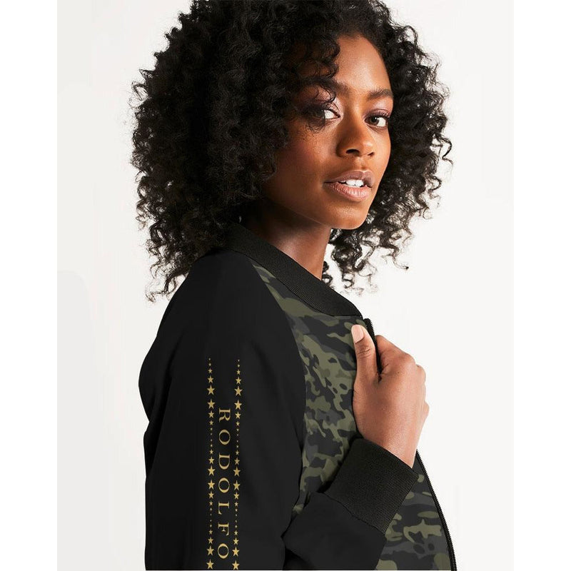 RM Camo 1 Women's Bomber Jacket RODOLFO MEDINA 
