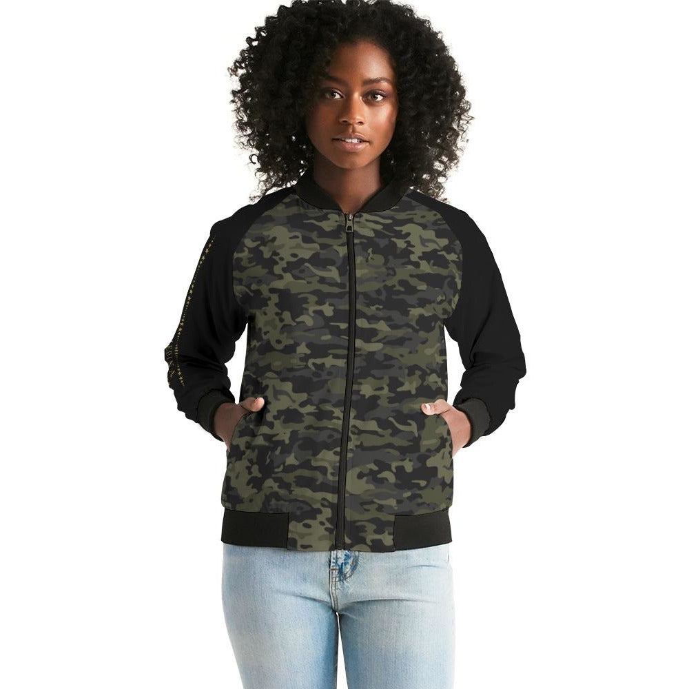 RM Camo 1 Women's Bomber Jacket RODOLFO MEDINA 