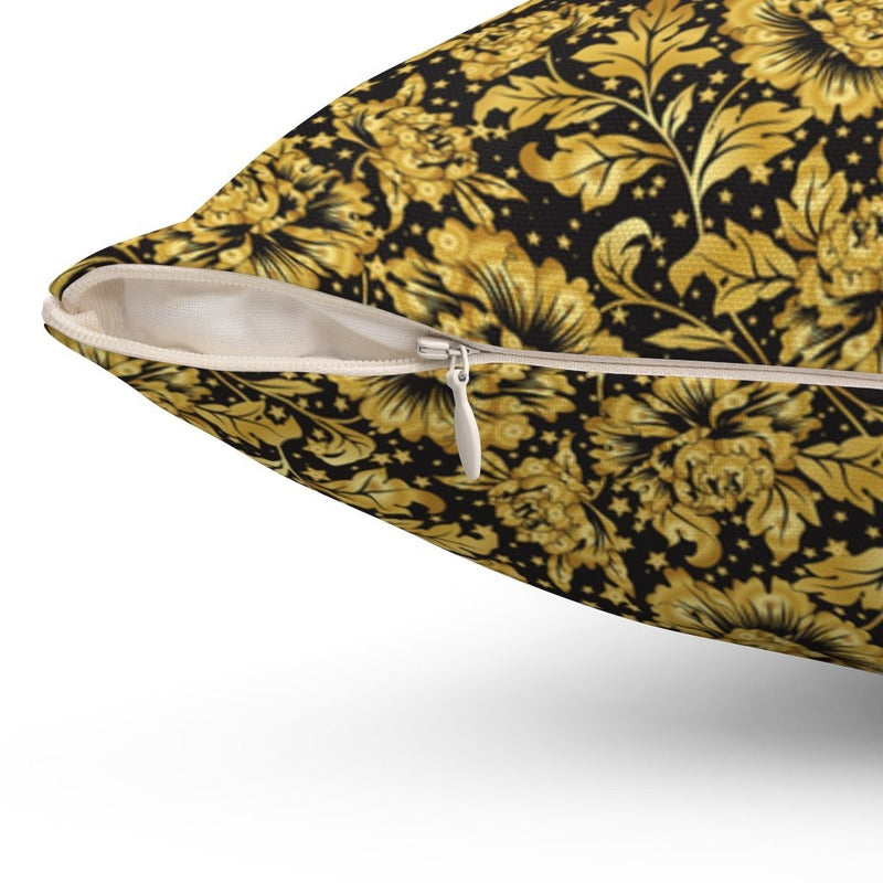 RM Floral Spun Square Pillow RODOLFO MEDINA 