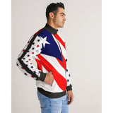 RM PR flag Men's Stripe-Sleeve Track Jacket RODOLFO MEDINA 