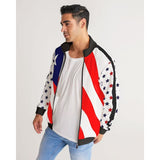 RM PR flag Men's Stripe-Sleeve Track Jacket RODOLFO MEDINA 