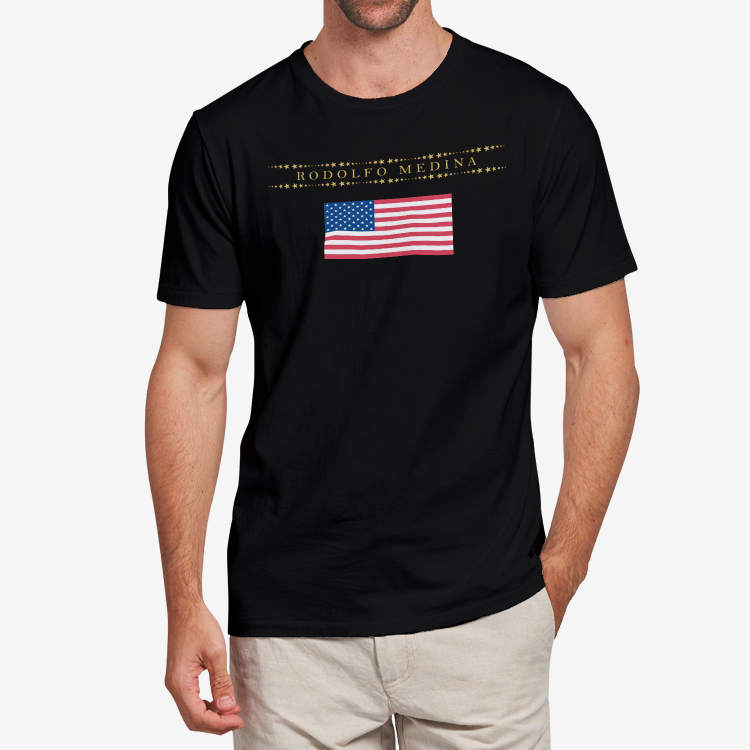 RM USA  Men's Heavy Cotton Adult T-Shirt RODOLFO MEDINA 