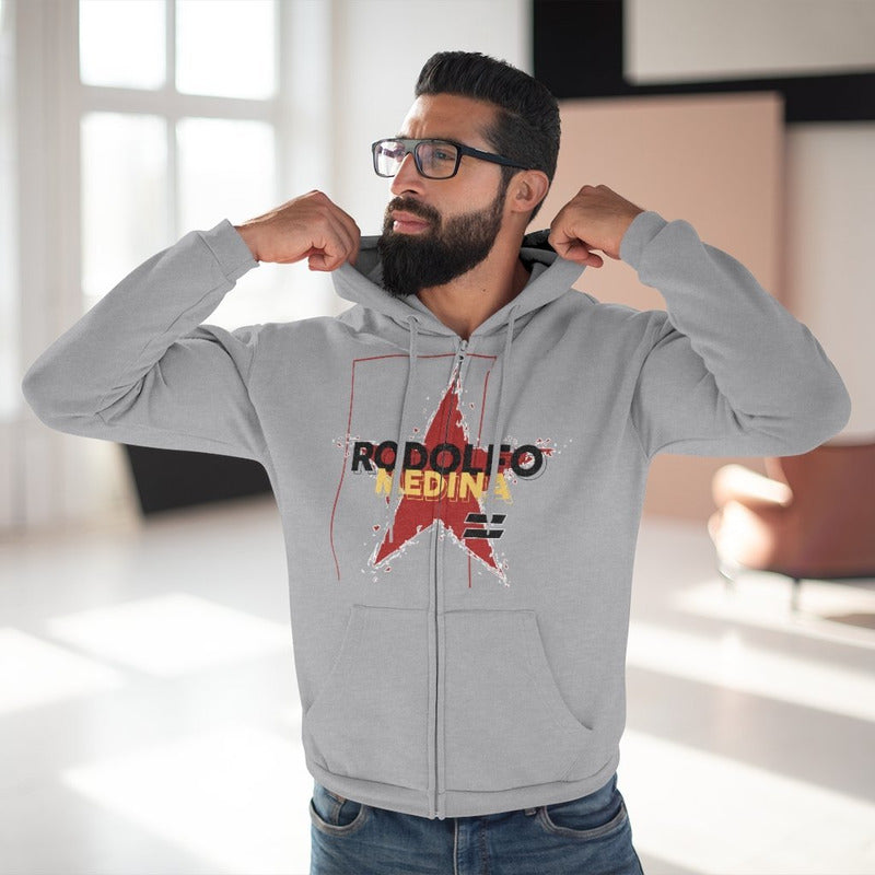 RM Unisex Hooded Zip Sweatshirt RODOLFO MEDINA 