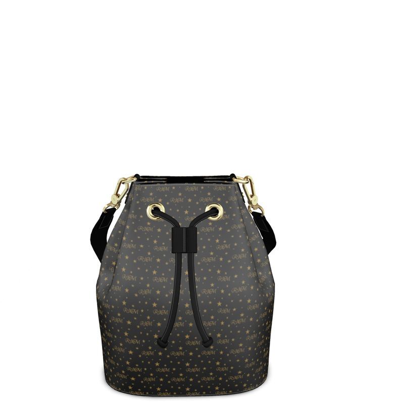 Black designer sales bucket bag