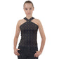 RODOLFO MEDINA Cross Neck Velour Top RODOLFO MEDINA 
