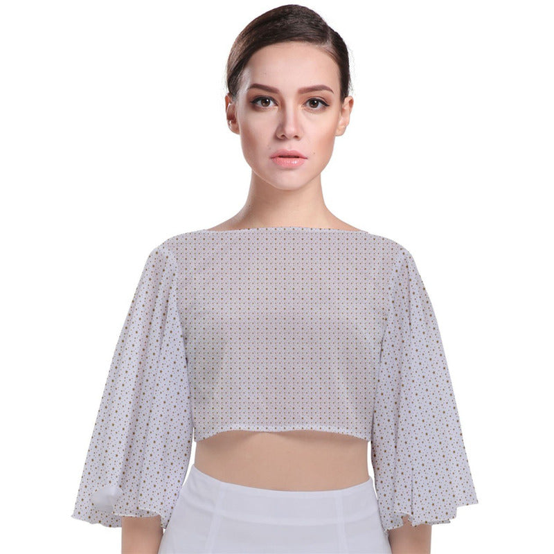 RODOLFO MEDINA Tie Back Butterfly Sleeve Chiffon Top RODOLFO MEDINA 