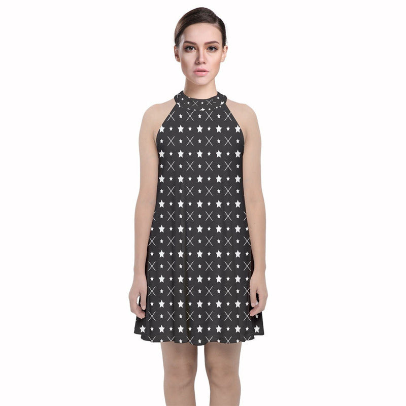 RODOLFO MEDINA Velvet Halter Neckline Dress RODOLFO MEDINA 