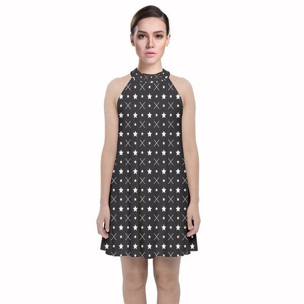 RODOLFO MEDINA Velvet Halter Neckline Dress RODOLFO MEDINA 