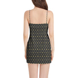 Sleeveless Square Neckline Spaghetti Strap Mini Dress RODOLFO MEDINA 