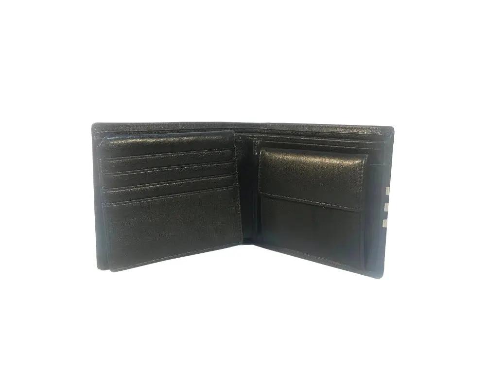 LEATHER BI -FOLD WALLET .
