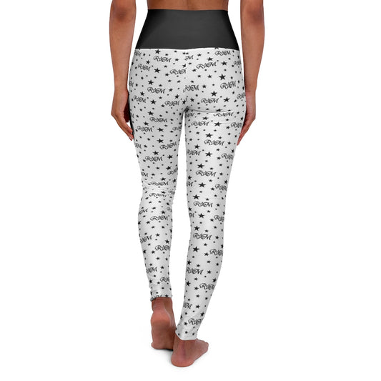 White TR High Waisted Yoga Leggings RODOLFO MEDINA 