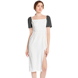 Split Thigh Midi Bodycon Dress