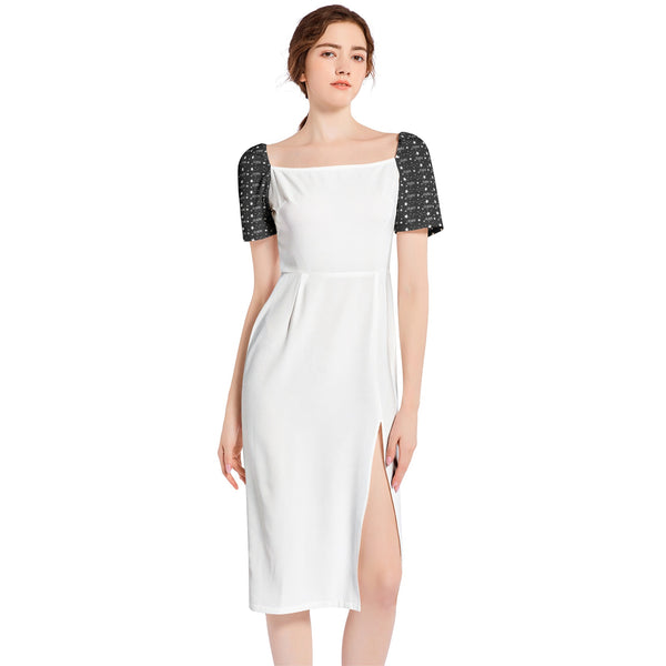 Split Thigh Midi Bodycon Dress