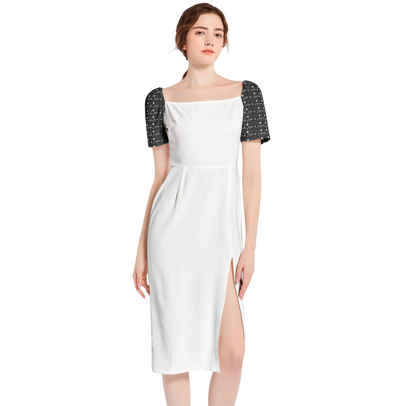 Split Thigh Midi Bodycon Dress