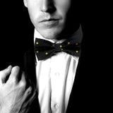 BLK GOLD SIGN BOW TIE