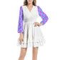 BP Long Sleeve Tiered Ruffle Hem Elastic Waist Mini Dress
